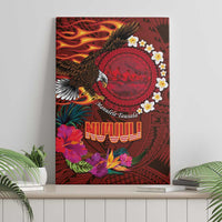 American Samoa Manulele Tausala Nu'uuli Canvas Wall Art Tatau Art Pattern with Tropical Plants LT03 - Polynesian Pride
