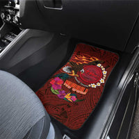 American Samoa Manulele Tausala Nu'uuli Car Mats Tatau Art Pattern with Tropical Plants LT03 - Polynesian Pride