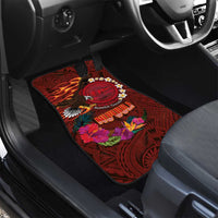 American Samoa Manulele Tausala Nu'uuli Car Mats Tatau Art Pattern with Tropical Plants LT03 - Polynesian Pride