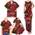 American Samoa Manulele Tausala Nu'uuli Family Matching Tank Maxi Dress and Hawaiian Shirt Tatau Art Pattern with Tropical Plants