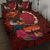 American Samoa Manulele Tausala Nu'uuli Quilt Bed Set Tatau Art Pattern with Tropical Plants