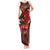 American Samoa Manulele Tausala Nu'uuli Tank Maxi Dress Tatau Art Pattern with Tropical Plants