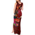 American Samoa Manulele Tausala Nu'uuli Tank Maxi Dress Tatau Art Pattern with Tropical Plants