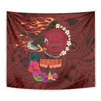 American Samoa Manulele Tausala Nu'uuli Tapestry Tatau Art Pattern with Tropical Plants LT03 - Polynesian Pride