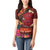 American Samoa Manulele Tausala Nu'uuli Women Polo Shirt Tatau Art Pattern with Tropical Plants