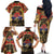 Australia and New Zealand ANZAC Day Family Matching Off The Shoulder Long Sleeve Dress and Hawaiian Shirt Kangaroo and Kiwi Bird Soldier-Honor and Remember Vintage Style