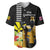 Hawaii King Kamehameha Day Baseball Jersey Kanaka Maoli Hibiscus Flower and Kakau Pattern