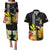 Hawaii King Kamehameha Day Couples Matching Puletasi and Hawaiian Shirt Kanaka Maoli Hibiscus Flower and Kakau Pattern