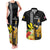 Hawaii King Kamehameha Day Couples Matching Tank Maxi Dress and Hawaiian Shirt Kanaka Maoli Hibiscus Flower and Kakau Pattern