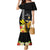 Hawaii King Kamehameha Day Mermaid Dress Kanaka Maoli Hibiscus Flower and Kakau Pattern