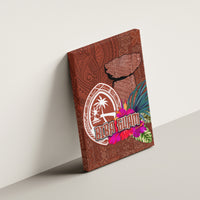 Chamorro Biba Guam Canvas Wall Art Latte Stone Tribal and Hibiscus Flower Tapa Pattern LT03 - Polynesian Pride