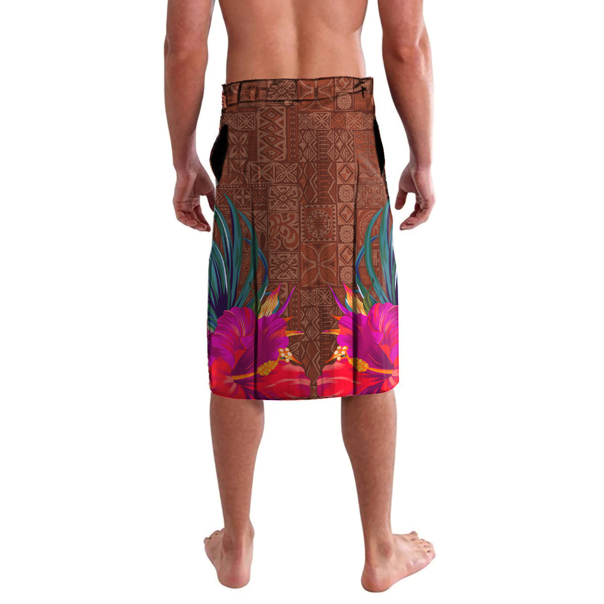 Chamorro Biba Guam Lavalava Latte Stone Tribal and Hibiscus Flower Tapa Pattern LT03 - Polynesian Pride