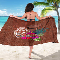 Chamorro Biba Guam Sarong Latte Stone Tribal and Hibiscus Flower Tapa Pattern LT03 - Polynesian Pride