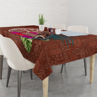 Chamorro Biba Guam Tablecloth Latte Stone Tribal and Hibiscus Flower Tapa Pattern LT03 - Polynesian Pride