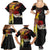 Papua New Guinea Remembrance Day Family Matching Summer Maxi Dress and Hawaiian Shirt Bird of Paradise Plumeria Flower and Polynesian Pattern