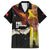 Papua New Guinea Remembrance Day Family Matching Summer Maxi Dress and Hawaiian Shirt Bird of Paradise Plumeria Flower and Polynesian Pattern