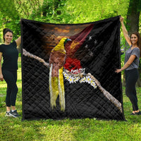 Papua New Guinea Remembrance Day Quilt Bird of Paradise Plumeria Flower and Polynesian Pattern LT03 - Polynesian Pride
