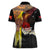 Papua New Guinea Remembrance Day Women Polo Shirt Bird of Paradise Plumeria Flower and Polynesian Pattern