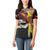 Papua New Guinea Remembrance Day Women Polo Shirt Bird of Paradise Plumeria Flower and Polynesian Pattern