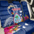 Personalised Guam Liberation Back Car Seat Cover Latte Stone and Guahan Seal Jungle Flower LT03