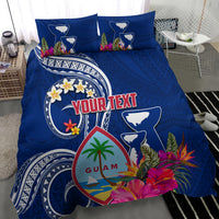 Personalised Guam Liberation Bedding Set Latte Stone and Guahan Seal Jungle Flower LT03 - Polynesian Pride