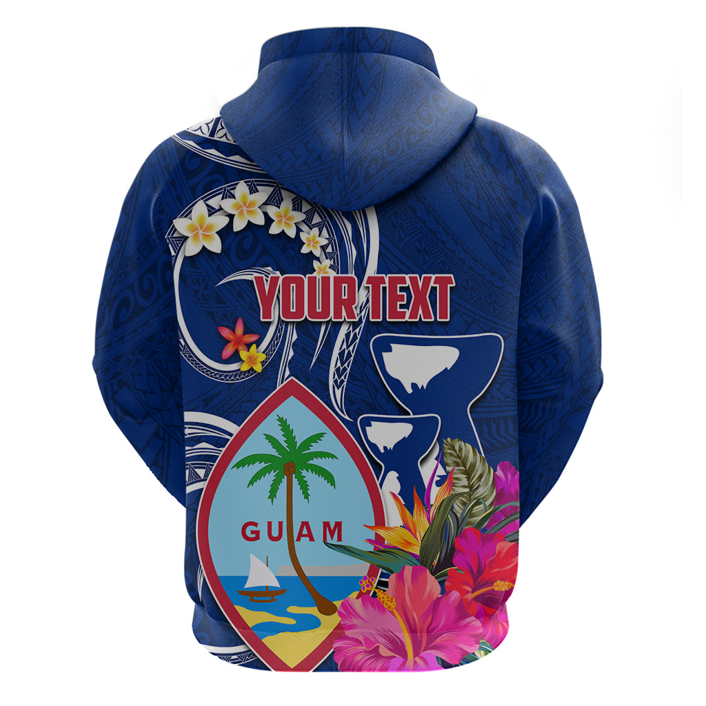 Personalised Guam Liberation Hoodie Latte Stone and Guahan Seal Jungle Flower LT03 - Polynesian Pride