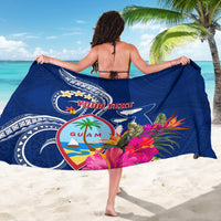 Personalised Guam Liberation Sarong Latte Stone and Guahan Seal Jungle Flower LT03 - Polynesian Pride