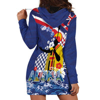Hawaii King Kamehameha Day Hoodie Dress Lei Sea Waves Polynesian Tapa Pattern LT03 - Polynesian Pride