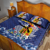 Hawaii King Kamehameha Day Quilt Bed Set Lei Sea Waves Polynesian Tapa Pattern LT03 - Polynesian Pride