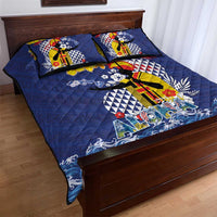 Hawaii King Kamehameha Day Quilt Bed Set Lei Sea Waves Polynesian Tapa Pattern LT03 - Polynesian Pride