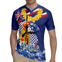 Hawaii King Kamehameha Day Rugby Jersey Lei Sea Waves Polynesian Tapa Pattern LT03 - Polynesian Pride