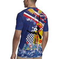 Hawaii King Kamehameha Day Rugby Jersey Lei Sea Waves Polynesian Tapa Pattern LT03 - Polynesian Pride