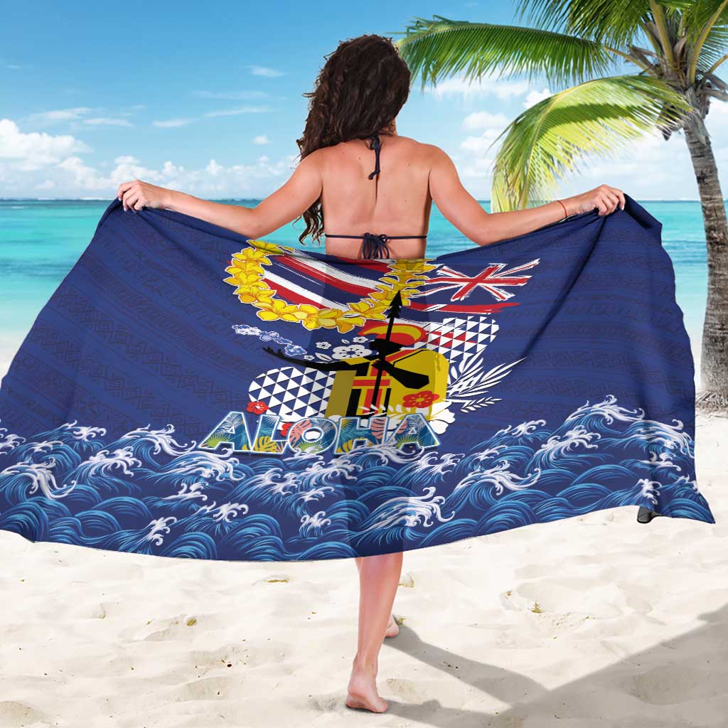 Hawaii King Kamehameha Day Sarong Lei Sea Waves Polynesian Tapa Pattern LT03 - Polynesian Pride