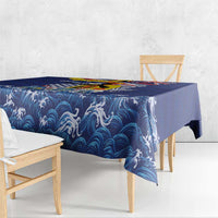Hawaii King Kamehameha Day Tablecloth Lei Sea Waves Polynesian Tapa Pattern LT03 - Polynesian Pride