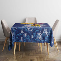 Hawaii King Kamehameha Day Tablecloth Lei Sea Waves Polynesian Tapa Pattern LT03 - Polynesian Pride