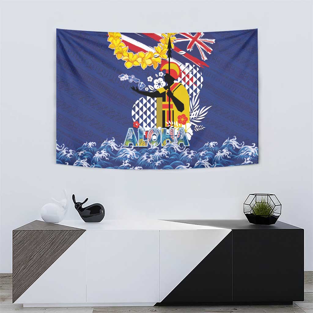Hawaii King Kamehameha Day Tapestry Lei Sea Waves Polynesian Tapa Pattern LT03 - Polynesian Pride