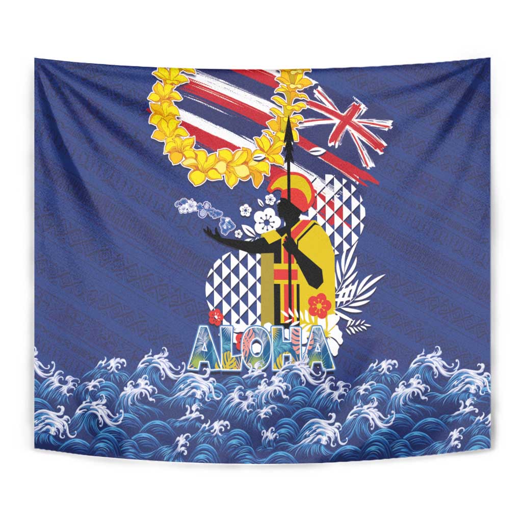 Hawaii King Kamehameha Day Tapestry Lei Sea Waves Polynesian Tapa Pattern LT03 - Polynesian Pride