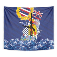 Hawaii King Kamehameha Day Tapestry Lei Sea Waves Polynesian Tapa Pattern LT03 - Polynesian Pride