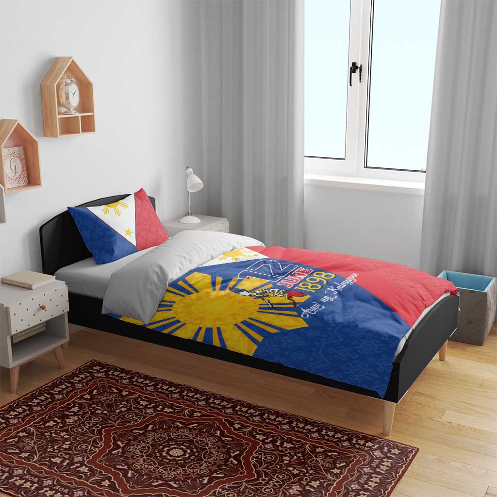 Philippines Independence Day Bedding Set Araw ng Kalayaan Polynesian Sun and YAKAN Pattern LT03 - Polynesian Pride
