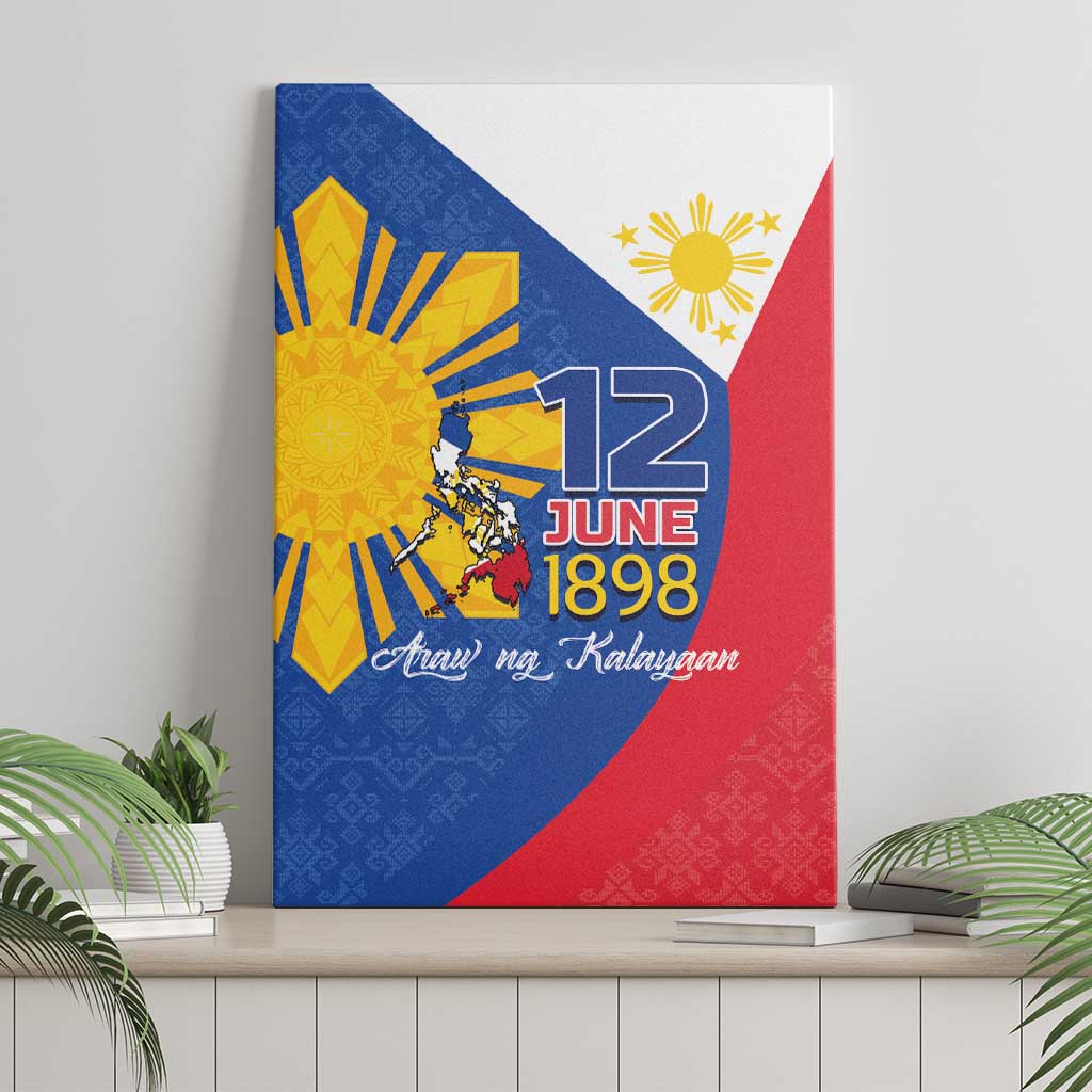 Philippines Independence Day Canvas Wall Art Araw ng Kalayaan Polynesian Sun and YAKAN Pattern LT03 - Polynesian Pride