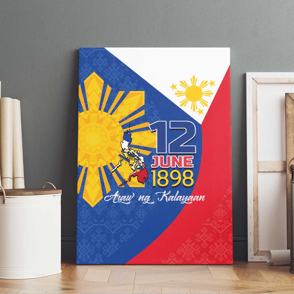 Philippines Independence Day Canvas Wall Art Araw ng Kalayaan Polynesian Sun and YAKAN Pattern LT03 - Polynesian Pride