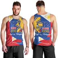 Philippines Independence Day Men Tank Top Araw ng Kalayaan Polynesian Sun and YAKAN Pattern LT03 - Polynesian Pride