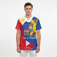 Philippines Independence Day Scrub Top Araw ng Kalayaan Polynesian Sun and YAKAN Pattern LT03 - Polynesian Pride