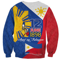 Philippines Independence Day Sweatshirt Araw ng Kalayaan Polynesian Sun and YAKAN Pattern LT03 - Polynesian Pride