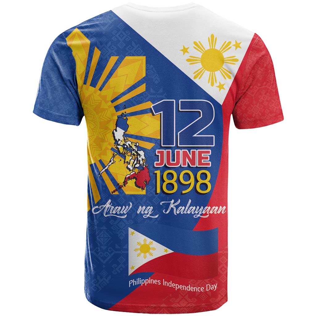 Philippines Independence Day T Shirt Araw ng Kalayaan Polynesian Sun and YAKAN Pattern LT03 - Polynesian Pride