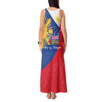 Philippines Independence Day Tank Maxi Dress Araw ng Kalayaan Polynesian Sun and YAKAN Pattern LT03 - Polynesian Pride