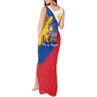 Philippines Independence Day Tank Maxi Dress Araw ng Kalayaan Polynesian Sun and YAKAN Pattern LT03 - Polynesian Pride