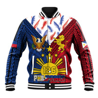Philippines Independence Day 126th Anniversary Baseball Jacket Polynesian Pattern National Flag Style LT03 Unisex Red - Polynesian Pride