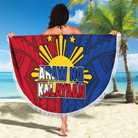 Philippines Independence Day 126th Anniversary Beach Blanket Polynesian Pattern National Flag Style LT03 - Polynesian Pride