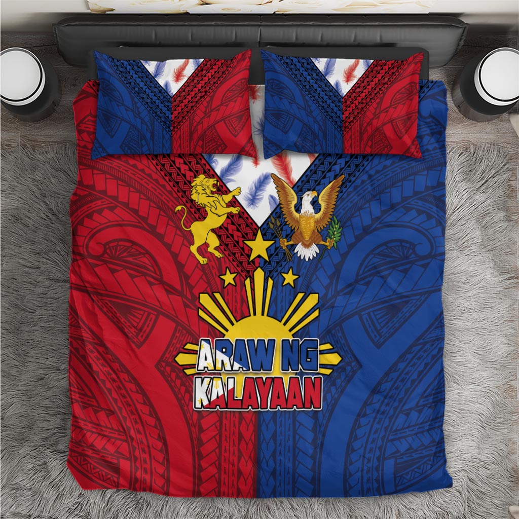 Philippines Independence Day 126th Anniversary Bedding Set Polynesian Pattern National Flag Style LT03 Red - Polynesian Pride